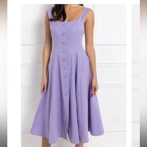 Aavelle boat neck dress in Violet size XL